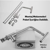 Mutfak Bulaşık Musluğu Lavabo Bataryası Sıcak Soğuk Su Girişli Joystick 360° Evye Musluk Batarya - 4