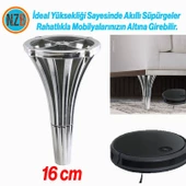 Mobilya Kanepe Koltuk Konsol Tv Ünitesi Baza Ayağı Orta Sehpası Ayak Ayakları 16 cm Krom - 8