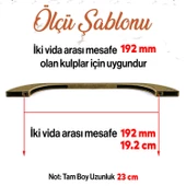 Meriç 192 mm - 19.2 cm Eskitme Antik Sarı Metal Mobilya Mutfak Dolabı Dolap Kulpu Kulbu Kulpları - 2