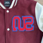 Zara Krem - Kırmızı Bomber Ceket - 4