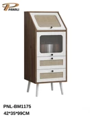 Panalı Rattan 2 Çekmeceli 1 Kapaklı Ekmeklikli Dolap BM1175 - 2