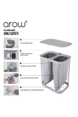 Arow Garb Katlanır Kumaş Kirli Çamaşır Sepeti 50L TR-4668 - 6