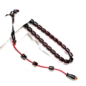 Şükrü Baba Usta İşi Sistemli Çubuk Malzeme Kesme Model 9-10,5mm Çay Rengi Sıkma Ateş Kehribar Tesbih - 1