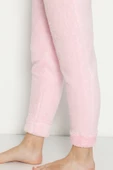 Altınay Kadın Cepli Lüx Pofuduk Polar Peluş Kışlık Pijama Altı - 3