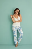 Gd Goldoremi 14401-4 Kadın Termal Kumaş 3'lü Sabahlıklı Pijama Takım - 6