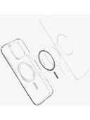 iPhone 16 Pro Kılıf Crystal MagSafe Özellikli Şeffaf thumbnail 4