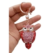 Kristal Taşlı Pembe Baykuş Anahtarlık No.3 thumbnail 2