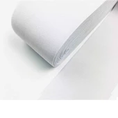 Lastik  BEYAZ 8 cm Enli Yassı Lastik 3 Metre Bel Paça Etek Lastiği - 1