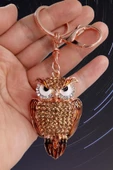 Kristal Taşlı Gold Baykuş Anahtarlık No.2 - 10