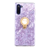 Galaxy Note 10 Kılıf Parlak Mermer Desenli Yüzüklü Vista Silikon Kılıf thumbnail 4