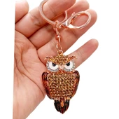 Kristal Taşlı Gold Baykuş Anahtarlık No.2 - 3