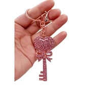 Kristal Taşlı Pembe Anahtar Anahtarlık No.1 thumbnail 1