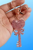 Kristal Taşlı Pembe Anahtar Anahtarlık No.1 thumbnail 9