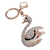 Kristal Taşlı Beyaz Siyah Kuğu Anahtarlık No.2 thumbnail 1