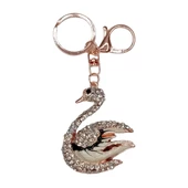 Kristal Taşlı Beyaz Siyah Kuğu Anahtarlık No.2 thumbnail 4