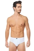 Tutku Erkek %100 Pamuklu Penye Slip Külot Beyaz 0109 - 12 Adet  Beyaz 3XL - 1