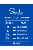 Sude Erkek Süprem Bisiklet Yaka İnce Uzun Kol Pijama Takımı P300/12 - 1 Adet  XL Bordo - 3