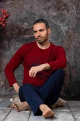 Sude Erkek Süprem Bisiklet Yaka İnce Uzun Kol Pijama Takımı P300/12 - 1 Adet  XL Bordo - 2
