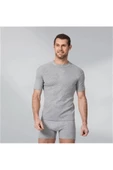 Namaldi Erkek Ribana Sıfır Yaka Fanila Atlet 114 - 6 Adet  Gri S thumbnail 1