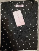 Pijamerry Kadın Dantel Yaka Bambu Uzun Kol Pijama Takımı 5211 - 1 Adet  Siyah M thumbnail 4