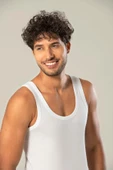 Erdem Erkek Penye Klasik Askılı Atlet 1100 - 6 Adet  Beyaz 3XL - 3