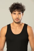 Erdem Erkek Penye Klasik Askılı Atlet 1100 - 6 Adet  Siyah 2XL - 3