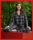 Pijamoni Kadın Süet Önden Düğmeli Likralı Pijama Takımı 10 - 1 Adet  Gri 2XL - 2