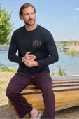 Aydoğan Erkek Modal Düğme Yaka Uzun Kollu  Pijama Takımı 3467 - 1 Adet  M Lacivert - 2