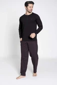Aydoğan Erkek Modal Uzun Kollu  Pijama Takımı 3426 - 1 Adet  XL Siyah - 2