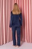 Sude Kadın Kışlık Kadife Pijama Takımı K200/804 - 1 Adet  XL Koyu Lacivert - 3