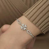 Himarry 925 Ayar Gümüş Yonca Bileklik - 3