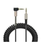 3.5 Mm Erkek/erkek 1.kalite Kutulu Stereo Aux Kablo L Uçlu Yaylı Spiralli Ses Aktarım Kablosu - 1