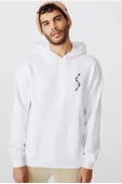 Siyah Beyaz Dna Beyaz Erkek 3ip Kapşonlu  Sweatshirt - 1