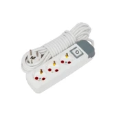 ASGRUP-AU32A 3Lü Grup Priz Topraklı 2 Metre Anahtarlı - 1