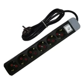 ASGRUP-AS63AK 6Lı Akım Korumalı Priz 3 Metre Anahtarlı 150 Joule - 1