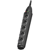 POWERMASTER ZM-GFX500H 5Lİ 1.8 METRE AKIM KORUMALI PRİZ SİYAH (175 JOULES-2500W) - 1