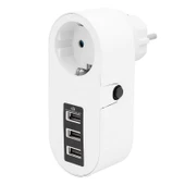 POWERMASTER PM-4913 10 AMPER - 2500 WATT 3 USBLİ TEKLİ TERMAL AKIM KORUMALI PRİZ - 1