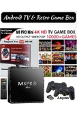 M8PRO Mini 2.4G 10K ultra HD 64 GB TV BOX + GAME BOX android 12.1 TV + Oyun Konsolu 2in1 - 1