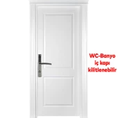 Armoni WC Banyo Kapı Kolu Nikel İnox Aynalı Sağa Sola Uygun İç Dış Wc Kapısı Kilitlenebilir 1 Takım thumbnail 3