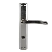 Armoni WC Banyo Kapı Kolu Nikel İnox Aynalı Sağa Sola Uygun İç Dış Wc Kapısı Kilitlenebilir 1 Takım thumbnail 6