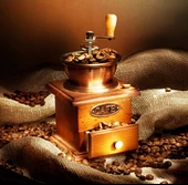 Kahve Çekme Makineli Cafe Duvar Kağıdı Baskı thumbnail 5