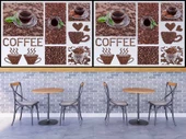 Kahveli Cafe Duvar Kağıdı Baskı thumbnail 4