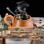 Fincanda Kahve Cafe Duvar Kağıdı Baskı - 1