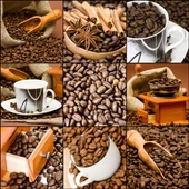 Kahve Çekirdeği Cafe Duvar Kağıdı Baskı - 5