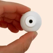 15 Adet Pembe Gül Desenli Beyaz Polimer Düğme Kulp Mantar Mobilya Mutfak Dolabı Çekmece Kulbu Kulpları thumbnail 3