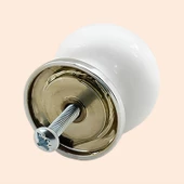 Pembe Gül Desenli Beyaz Polimer Düğme Kulp Krom Tablalı Mobilya Mutfak Dolabı Çekmece Kulbu Kulpları - 6