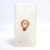 Galaxy A10 Kılıf Parlak Mermer Desenli Yüzüklü Vista Silikon Kılıf - 3