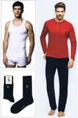 Us Polo 17394 Erkek Uzun Kol Pijama Çeyiz Takımı - 2