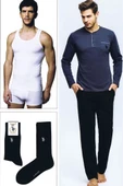 Us Polo 17394 Erkek Uzun Kol Pijama Çeyiz Takımı - 3