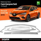 Renault Clio 5 Krom Cam Çerçevesi 12 Parça 2019 2020 2021 2022 2023 2024 thumbnail 1